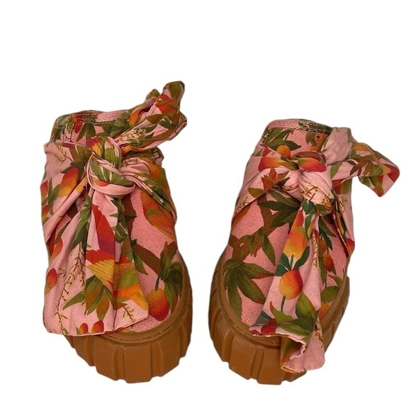 FARM RIO Sneakers Shoes Mules Summer Dream Pink Peaches Size 8.5 - Picture 8 of 12